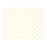 Polka Dots - Blond Yellow on White Double Sided Flano Blanket (Mini)