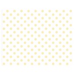 Polka Dots - Blond Yellow on White Double Sided Flano Blanket (Medium)