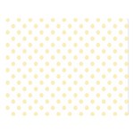 Polka Dots - Blond Yellow on White Double Sided Flano Blanket (Large)