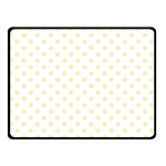 Polka Dots - Blond Yellow on White Double Sided Fleece Blanket (Small) (Two Sides)