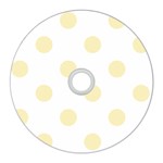 Polka Dots - Blond Yellow on White CD Wall Clock