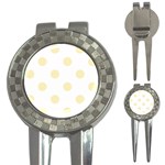 Polka Dots - Blond Yellow on White 3-in-1 Golf Divot