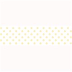 Polka Dots - Blond Yellow on White Medium Bar Mat