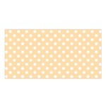 Polka Dots - White on Navajo White Yellow Satin Shawl
