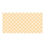 Polka Dots - White on Navajo White Yellow Satin Wrap