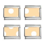 Polka Dots - White on Navajo White Yellow 9mm Italian Charm (4 pack)