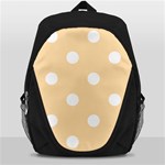 Polka Dots - White on Navajo White Yellow Backpack Bag