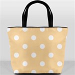 Polka Dots - White on Navajo White Yellow Bucket Bag