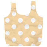 Polka Dots - White on Navajo White Yellow Full Print Recycle Bag (XL)