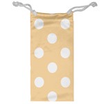 Polka Dots - White on Navajo White Yellow Jewelry Bag