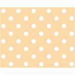 Polka Dots - White on Navajo White Yellow Collage 8  x 10 