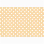 Polka Dots - White on Navajo White Yellow Collage 12  x 18 