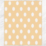 Polka Dots - White on Navajo White Yellow Canvas 8  x 10 