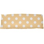 Polka Dots - White on Navajo White Yellow Body Pillow Case Dakimakura (Two Sides)