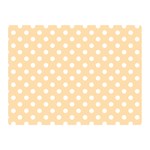 Polka Dots - White on Navajo White Yellow Double Sided Flano Blanket (Mini)