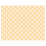 Polka Dots - White on Navajo White Yellow Double Sided Flano Blanket (Medium)