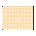 Polka Dots - White on Navajo White Yellow Double Sided Fleece Blanket (Small) (Two Sides)