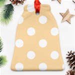 Polka Dots - White on Navajo White Yellow Ornament (Bell)