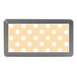 Polka Dots - White on Navajo White Yellow Memory Card Reader (Mini)