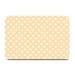 Polka Dots - White on Navajo White Yellow Plate Mat