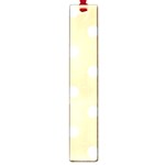 Polka Dots - White on Navajo White Yellow Large Book Mark