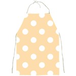 Polka Dots - White on Navajo White Yellow Full Print Apron