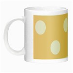 Polka Dots - White on Navajo White Yellow Night Luminous Mug