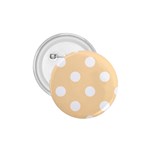 Polka Dots - White on Navajo White Yellow 1.75  Button