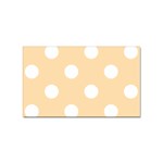 Polka Dots - White on Navajo White Yellow Sticker (Rectangular)