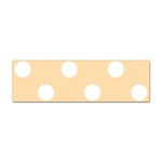 Polka Dots - White on Navajo White Yellow Sticker (Bumper)