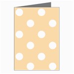 Polka Dots - White on Navajo White Yellow Greeting Card