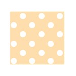 Polka Dots - White on Navajo White Yellow Greeting Card 5  x 7 