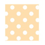 Polka Dots - White on Navajo White Yellow Greeting Card 4.5  x 6 