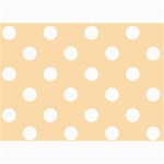 Polka Dots - White on Navajo White Yellow 5  x 7  Photo Cards
