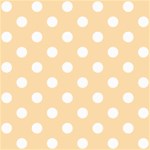 Polka Dots - White on Navajo White Yellow ScrapBook Page 8  x 8 