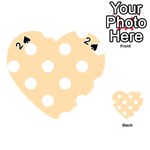 Polka Dots - White on Navajo White Yellow Playing Cards 54 (Heart)