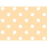 Polka Dots - White on Navajo White Yellow Birthday Cake 3D Greeting Card (7x5)