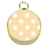 Polka Dots - White on Navajo White Yellow Gold Compass
