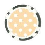 Polka Dots - White on Navajo White Yellow Poker Chip Card Guard (10 pack)