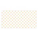 Polka Dots - Navajo White Yellow on White Satin Shawl