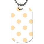 Polka Dots - Navajo White Yellow on White Dog Tag (One Side)