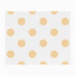 Polka Dots - Navajo White Yellow on White Small Glasses Cloth (2 Sides)