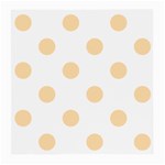 Polka Dots - Navajo White Yellow on White Medium Glasses Cloth (2 Sides)