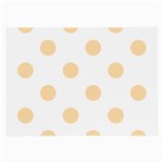 Polka Dots - Navajo White Yellow on White Large Glasses Cloth (2 Sides)