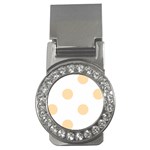 Polka Dots - Navajo White Yellow on White Money Clip (CZ)