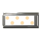 Polka Dots - Navajo White Yellow on White Superlink Italian Charm (9mm)