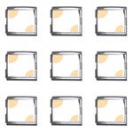 Polka Dots - Navajo White Yellow on White Mega Link Italian Charm (9 pack)