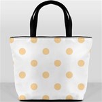 Polka Dots - Navajo White Yellow on White Bucket Bag