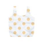 Polka Dots - Navajo White Yellow on White Full Print Recycle Bag (S)