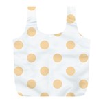Polka Dots - Navajo White Yellow on White Full Print Recycle Bag (L)
